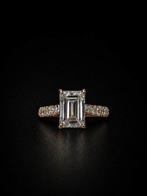 Emerald-Cut Diamond Solitaire Ring