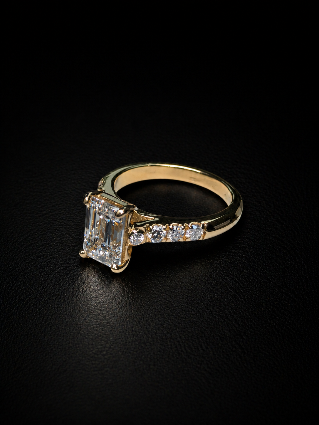Emerald-Cut Diamond Solitaire Ring